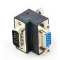 Adapter zmiany płci 15 HD VGA, kątowy 90°, żeński-męski