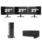 Atrust t176 USFF - Intel Atom x5-E8000 - 8GB RAM - 256GB SSD - Windows 11 + 3x 27 cali Monitor