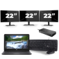 Dell Latitude 3310 — Intel Core i3-8. generacji — 13 cali — 8 GB RAM — 256 GB SSD — Windows 11 + 3 monitory 22-calowe