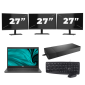 Dell Latitude 3420 - Intel Core i3 11. generacji - 14 cali - 16GB RAM - 256GB SSD - Windows 11 Home + 3x Monitor 27 cali