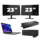 Dell Latitude 3440 - Intel Core i3 13. generacji - 14 cali - 16GB RAM - 256GB SSD - Windows 11 Home + 2x Monitor 23 cali