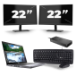 Dell Latitude 5410 — Intel Core i5-10. generacji — 14 cali — 8 GB RAM — 256 GB SSD — Windows 11 + 2 monitory 22-calowe
