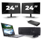 Dell Latitude 5410 — Intel Core i5-10. generacji — 14 cali — 8 GB RAM — 256 GB SSD — Windows 11 + 2 monitory 24-calowe