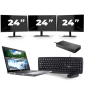 Dell Latitude 5410 — Intel Core i5-10. generacji — 14 cali — 8 GB RAM — 256 GB SSD — Windows 11 + 3 monitory 24-calowe
