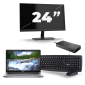 Dell Latitude 5411 — Intel Core i5-10. generacji — 14 cali — 8 GB RAM — 256 GB SSD — Windows 11 + 1 x 24-calowy monitor