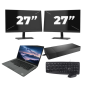 Dell Latitude 5411 - Intel Core i5-10e Generatie - 14 cali - 8 GB RAM - 256 GB SSD - Windows 11 Home + 2 monitory 27 cali