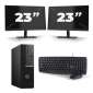 Dell OptiPlex 7080 USFF — Intel Core i5-10. generacji — 8 GB RAM — 256 GB SSD — Windows 11 + 2 monitory 23-calowe
