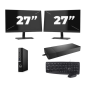 Dell OptiPlex 7080 USFF — Intel Core i3 10. generacji — 8 GB RAM — 256 GB SSD — Windows 11 + 2 monitory 27-calowe