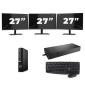 Dell OptiPlex 7080 USFF - Intel Core i7 10. generacji - 16GB RAM - 256GB SSD - Windows 11 + 3x Monitor 27 cali