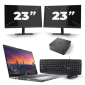Dell Precision 3550 — Intel Core i7-10. generacji — 15 cali — 8 GB pamięci RAM — dysk SSD 256 GB — Windows 11 + 2 monitory 23 cale