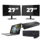 Dell Precision 3550 - Intel Core i7 10. generacji - 15 cali - 16GB RAM - 256GB SSD - GPU - Windows 11 Home + 2x Monitor 27 cali