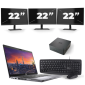 Dell Precision 3550 — Intel Core i7-10. generacji — 15 cali — 8 GB pamięci RAM — dysk SSD 256 GB — Windows 11 + 3 monitory 22-calowe