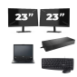 Fujitsu LIFEBOOK E5410 - Intel Core i5-10. generacji - 14 cali - 8 GB RAM - 256 GB SSD - Windows 11 Home + 2x 23-calowy monitor