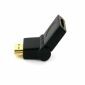 Adapter HDMI męski na żeński kątowy 90-180 stopni, złocony