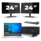 HP EliteBook 830 G8 - Intel Core i5 11. generacji - 13 cali - 16GB RAM - 256GB SSD - Windows 11 + 2x Monitor 24 cali