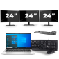 HP EliteBook 830 G8 - Intel Core i5 11. generacji - 13 cali - 16GB RAM - 256GB SSD - Windows 11 + 3x Monitor 24 cali