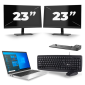 HP EliteBook 840 G8 - Intel Core i7 11. generacji - 14 cali - 16GB RAM - 256GB SSD - Windows 11 + 2x Monitor 23 cali