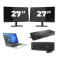 HP EliteBook 840 G8 - Intel Core i7 11. generacji - 14 cali - 16GB RAM - 256GB SSD - Windows 11 Home + 2x Monitor 27 cali