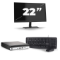 HP EliteDesk 800 G5 USFF – Intel Core i5-9. generacji – 8 GB RAM – 256 GB SSD – Windows 11 + 1x 22-calowy monitor