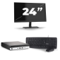 HP EliteDesk 800 G5 USFF – Intel Core i5-9. generacji – 8 GB RAM – 256 GB SSD – Windows 11 + 1x 24-calowy monitor