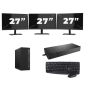 HP EliteDesk 800 G6 Tower - Intel Core i5 10. generacji - 8 GB RAM - 256 GB SSD - Windows 11 + 3x monitor 27 cali