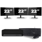 HP EliteDesk 800 G6 USFF - Intel Core i7 10. generacji - 16GB RAM - 256GB SSD - Windows 11 + 3x Monitor 22 cali