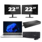 HP ProBook 440 G9 - Intel Core i3 12. generacji - 14 cali - 16GB RAM - 256GB SSD - Windows 11 + 2x Monitor 22 cali
