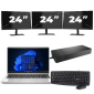 HP ProBook 445 G8 - AMD Ryzen 3 5400U - 14 cali - 16GB RAM - 256GB SSD - Windows 11 + 3x Monitor 24 cali