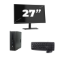 HP ProDesk 600 G2 USFF - Intel Core i5 6. generacji - 8 GB RAM - 256 GB SSD - Windows 11 + 1x 27-calowy monitor
