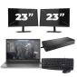 HP ZBook Firefly 15 G7 – Intel Core i7-10. generacji – 15 cali – 8 GB RAM – 256 GB SSD – Windows 11 + 2x 23-calowy monitor