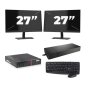 Lenovo ThinkCentre M700 USFF - Intel Core i5 6. generacji - 8 GB RAM - 256 GB SSD - Windows 11 + 2x monitor 27 cali