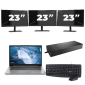 Lenovo ThinkPad T14 Gen 1 - AMD Ryzen 5 PRO 4650U - 14 cali - 8 GB RAM - dysk SSD 256 GB - Windows 11 Home + 3 monitory 23 cale