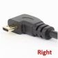 Kabel Right Angel Micro HDMI męski na żeński HDMI, 17 cm