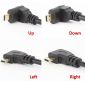 Kabel kątowy Micro HDMI męski na żeński HDMI, 17 cm