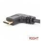 Kabel kątowy Mini HDMI męski na żeński HDMI, 17 cm