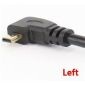 Kabel lewy Mini HDMI męski na żeński HDMI, 17 cm
