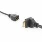 Kątowy kabel Mini HDMI męski na żeński HDMI, 17 cm