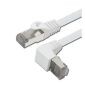 Kabel krosowy UTP CAT5e, prosty do kątowego, 150 cm, biały