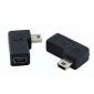 Adapter Mini USB żeński na męski, kąt 90°, prawy