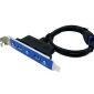 Uchwyt USB 3.0 2-portowy, 20-pinowy (z pustym pinem)