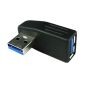 Adapter USB 3.0 A z męskiego na żeńskie, kątowy w lewo