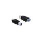 Adapter USB 3.0 A żeński na USB 3.0 B męski