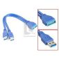 Podwójne złącze USB 3.0 A męskie na 20-pinowe złącze męskie
