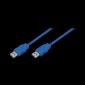 USB 3.0 A męski na A męski, niebieski, 1M, CU0051