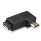 Adapter Micro USB z żeńskiego na męski, kąt lewy 90°
