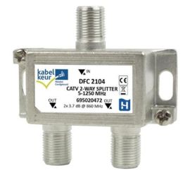 Rozgałęźnik CATV Hirschmann 3,5 dB / 5 - 1250 MHz - 2 wyjścia (złącze F)