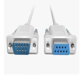 Kabel modemowy DB9 męski na żeński, 1,5 m, biały