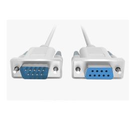 Kabel modemowy DB9 męski na żeński, 3 m, biały