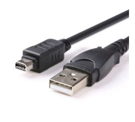 Kompatybilny 12-pinowy kabel do transmisji danych USB do Olympus Evolt E520 E330 itp. Długość: 150 CM