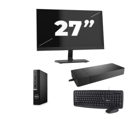 Dell OptiPlex 7080 USFF - Intel Core i7 10. generacji - 16GB RAM - 256GB SSD - Windows 11 + 1x Monitor 27 cali